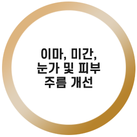 이마, 미간,
눈가 및 피부
주름 개선
